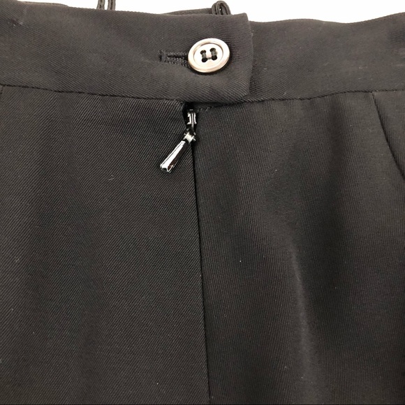 Vintage Burberry Black Pleated Wool Knee Length Minimalist Skirt Size 10 28” - Picture 10 of 13